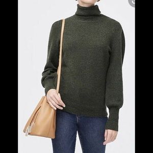 J Crew Womens Puff-sleeve Sweater Turtleneck